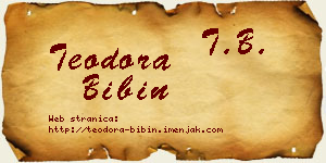 Teodora Bibin vizit kartica